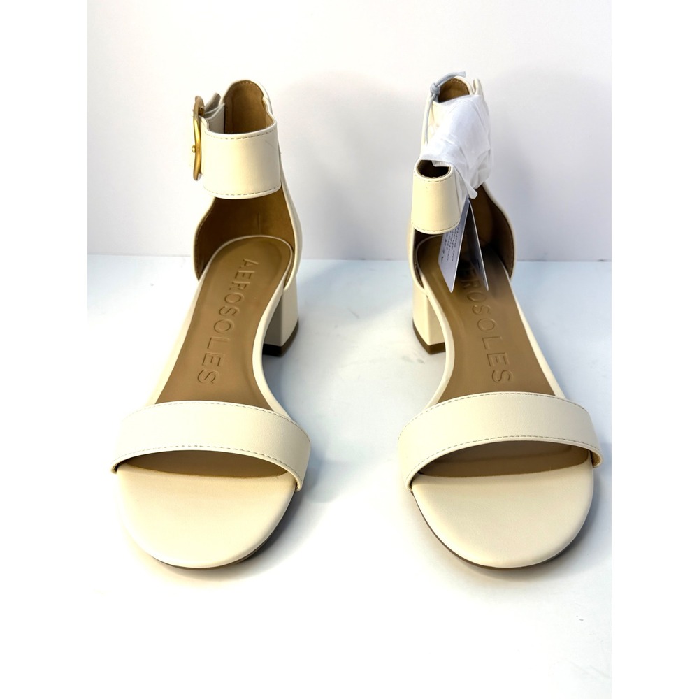 Aerosoles Women's Carew‎ Round Toe Dress Sandals Heels Eggnog Size 7.5M NWT/BOX